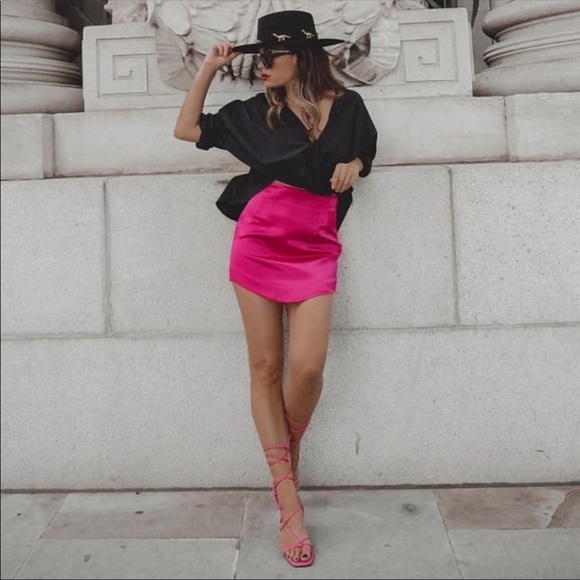 Zara satin effect skirt - Picture 8 of 16